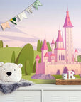 Papier Peint Enfant - Château Rose Nordique