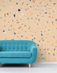 Papier Peint Imitation - Terrazzo Terracotta