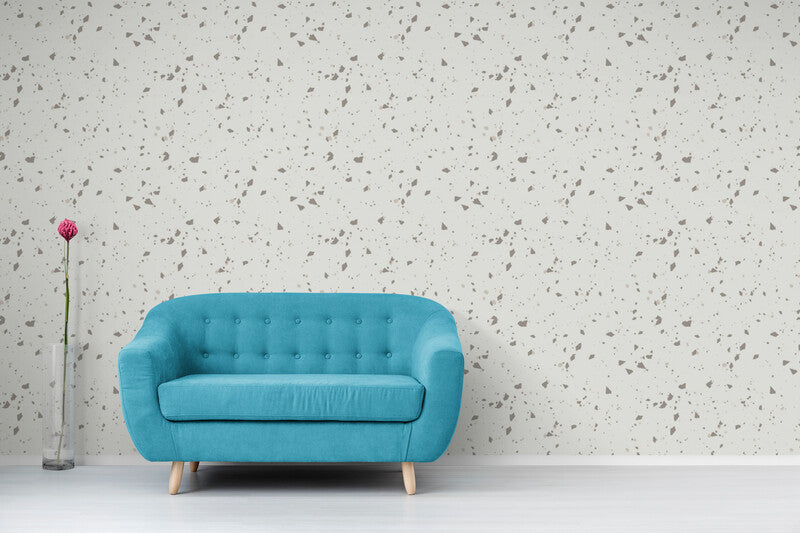 Papier Peint Moderne - Terrazzo Gris