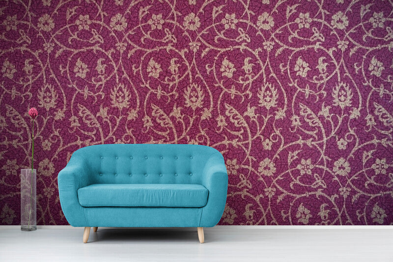 Papier Peint Floral- Fleurs De Lys