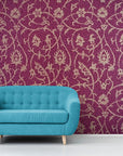 Papier Peint Floral- Fleurs De Lys