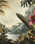 Papier Peint Vintage - Paysage Tropical