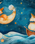 Papier Peint Enfant - Lune Et Animaux Magiques