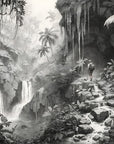 Black and White Wallpaper - Misty Forest Exploration
