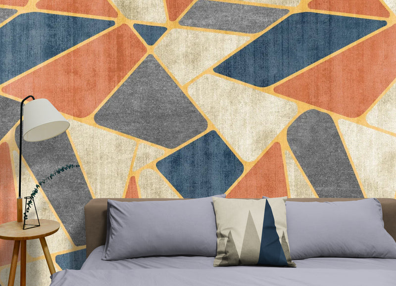 Papier Peint Géométrique - Motifs Colorés