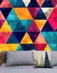 Papier Peint Géométrique - Triangles Colorés