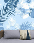 Papier Peint Art & Déco - Feuillage Et Plantes Bleues
