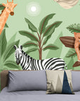 Papier Peint Enfant - Aventure Safari Illustrée