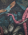 Papier Peint Vintage - Animaux Tropicaux