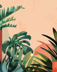 Papier Peint Design - Plantes Tropicales Contemporaines
