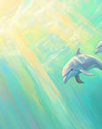 Papier peint animaux - dauphins dans l'océan azur
