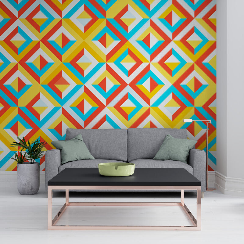 Geometric Wallpaper - Colorful Diamonds