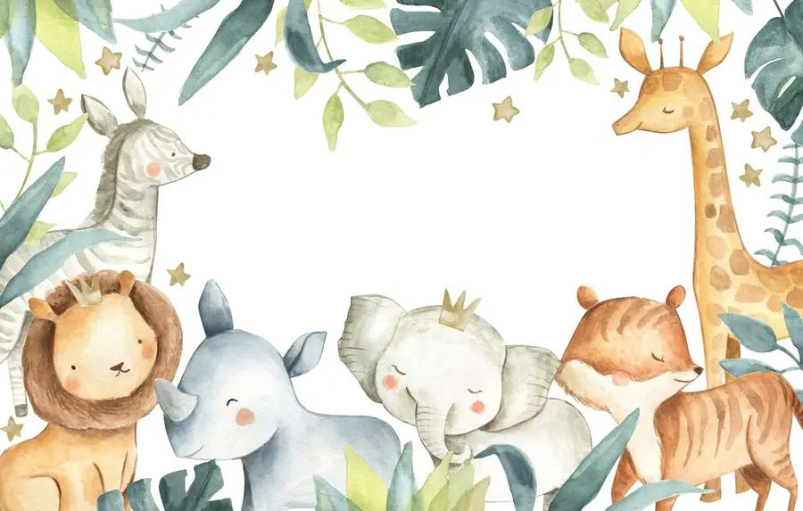 Children's Wallpaper - Sweet Jungle Animals