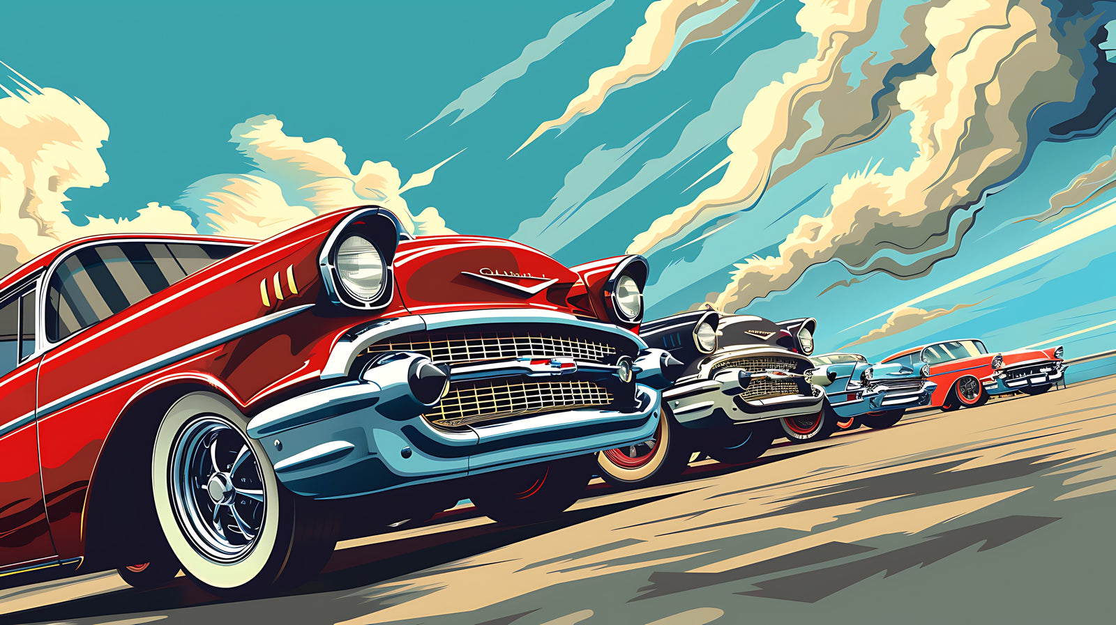 Vintage Wallpaper – Retro American Cars