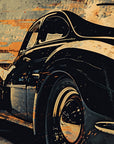 Vintage wallpaper – old black car