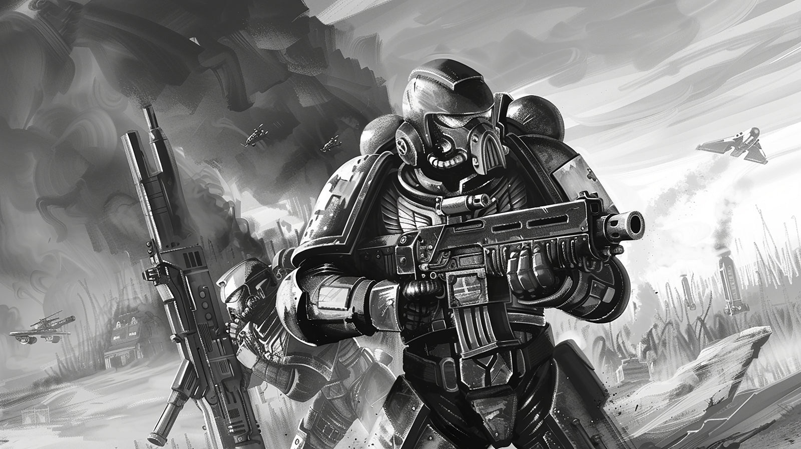 Papier Peint Futuriste - Soldats d’Acier