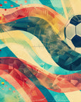 Papier peint Sport – football graphique rétro