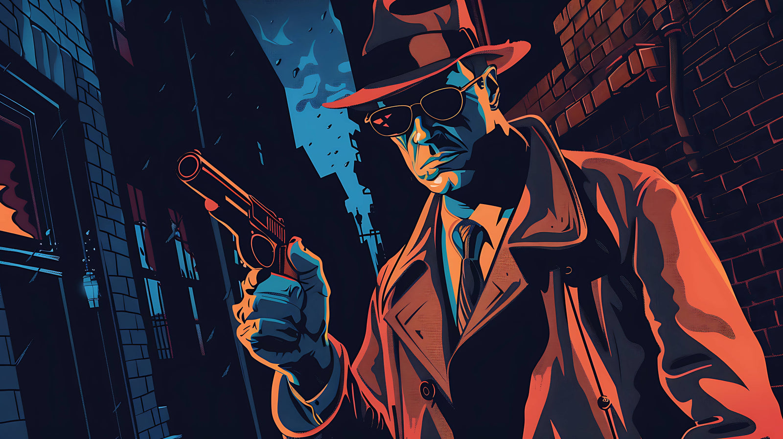 Papier Peint Illustration - Inspecteur