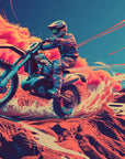 Papier peint Sport – motocross graphique désertique