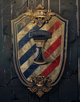 Vintage wallpaper – retro barber emblem