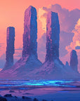 Surrealist Wallpaper - Twilight Rocks