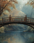 Nature wallpaper – autumnal stone bridge