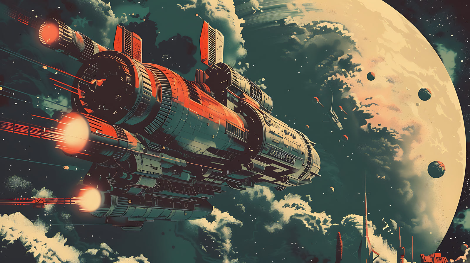 Science fiction wallpaper – futuristic spaceship