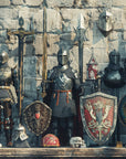 Medieval Wallpaper – Collection of Ancient Armor and Weapons