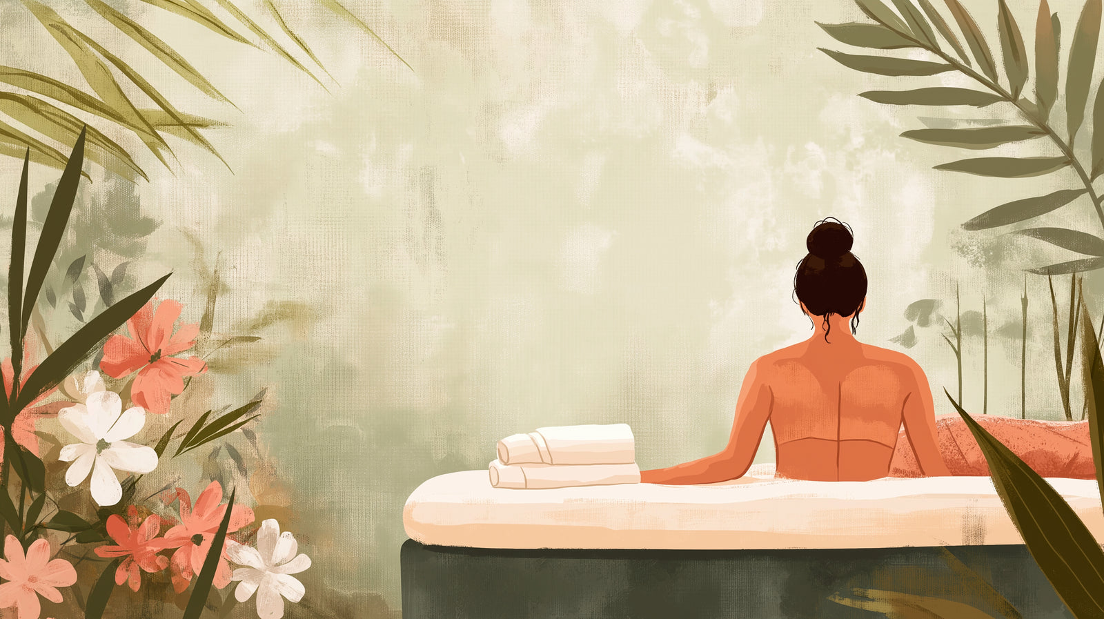 Papier peint Bien-être – femme au spa zen