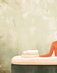 Wellness wallpaper – woman at a zen spa