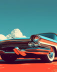 Papier peint Vintage – voiture peinte au style rétro