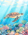 Nature Wallpaper – Sea Turtle and Coral Reef