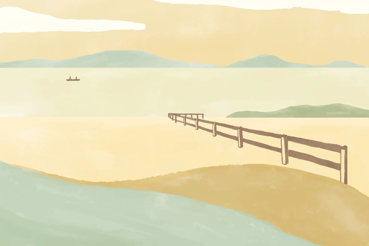 Papier Peint Pastel - Bord de Mer