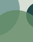 Papier Peint Géométrique - Cercles vert