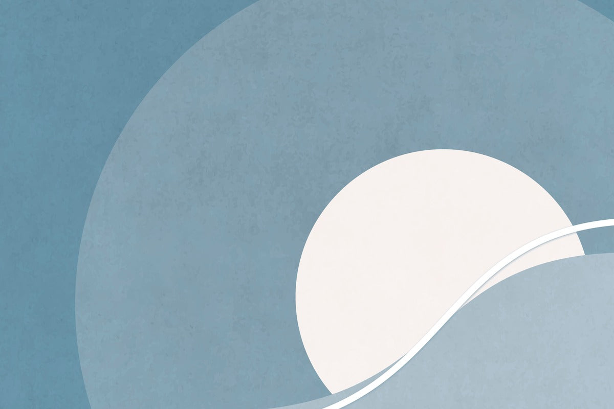 Minimalist wallpaper - moon and blue horizon