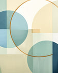 Papier Peint Abstrait - Géométrique Bleu Et Jaune