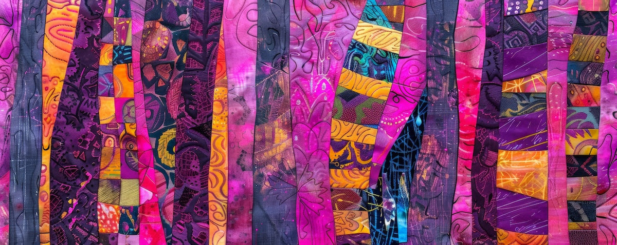 Papier peint graffiti - motifs abstraits vert et violet
