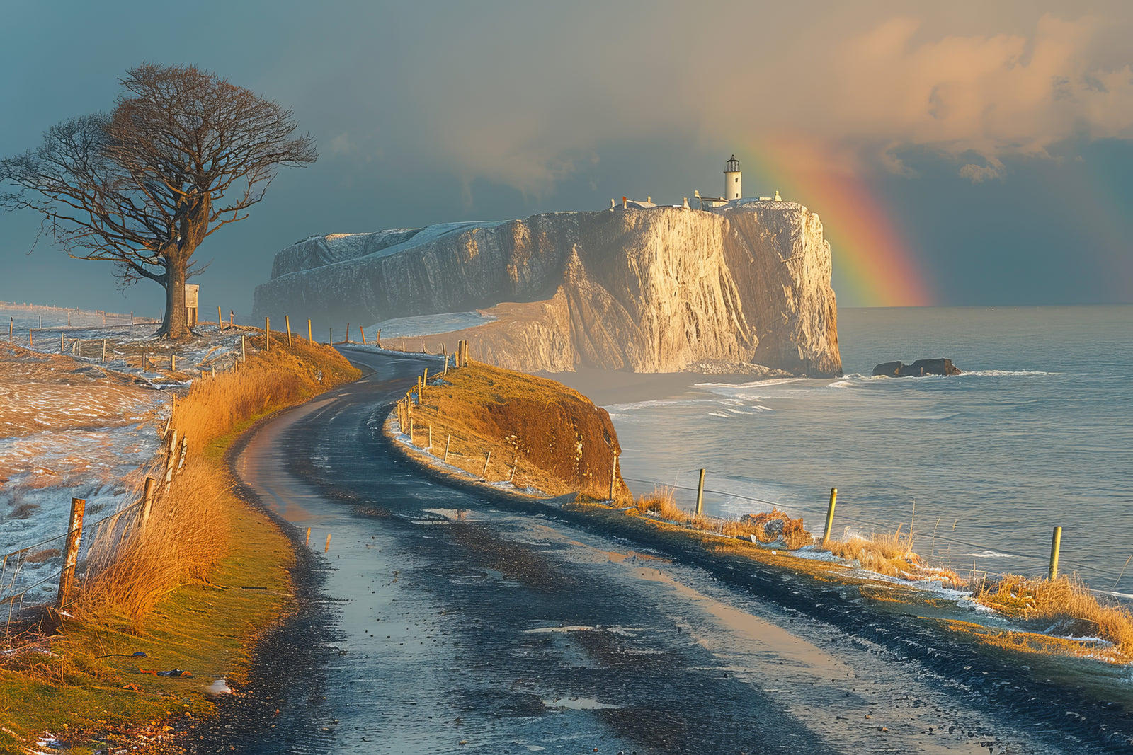 Papier Peint Paysage – Falaise Arc-en-Ciel