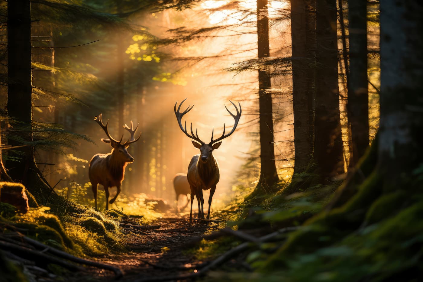 Animal Wallpaper - Deer in Golden Light