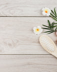 Wellness wallpaper – Salt and pebble spa basket