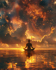 Spirituality Wallpaper – Meditation under a Starry Sky