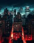 City Wallpaper – Dark Skyscrapers and Night Lights