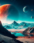 Landscape Wallpaper - Red Planet and Strange Mountains