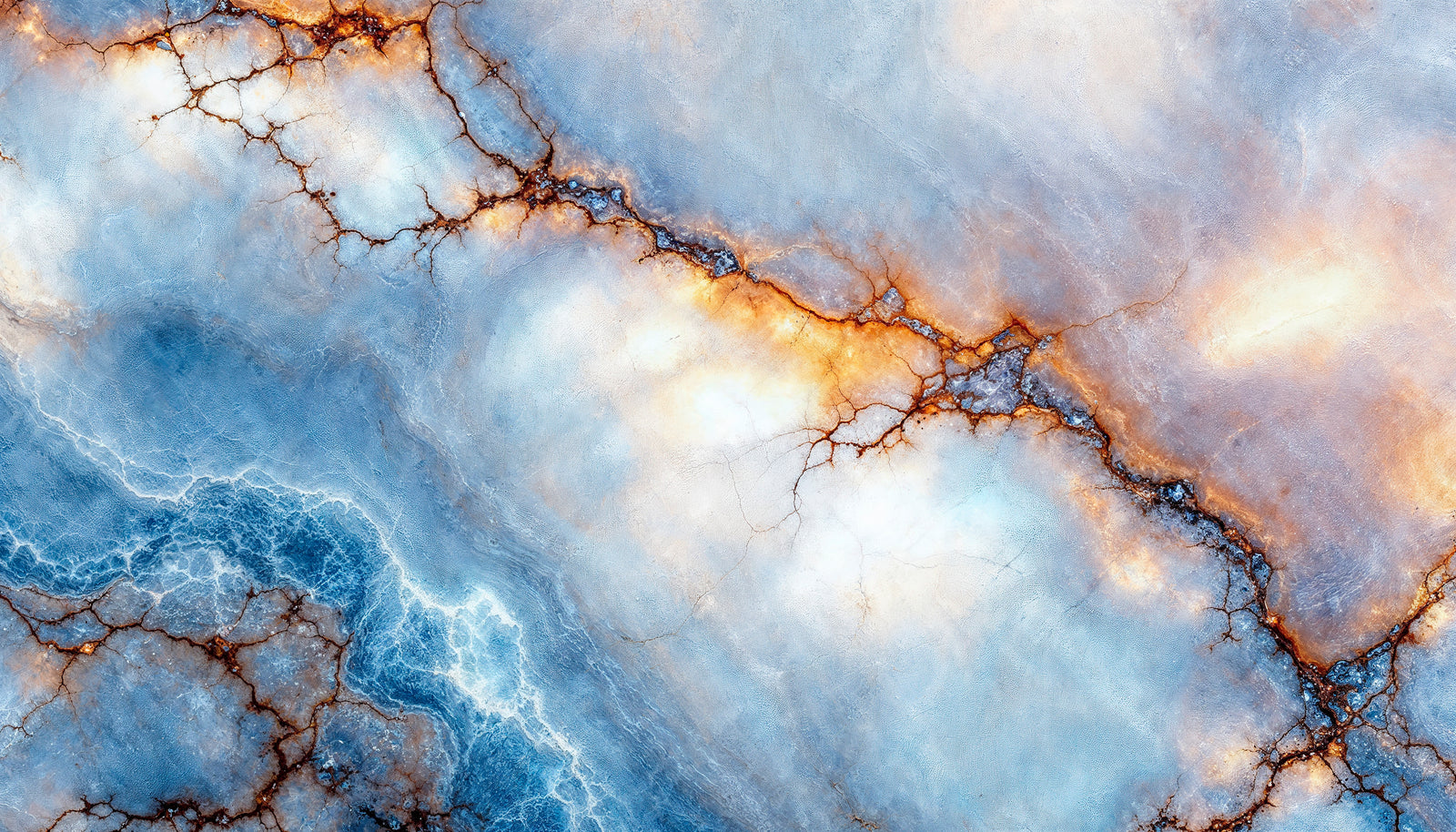 Textured Wallpaper – Blue Marble and Copper Vein