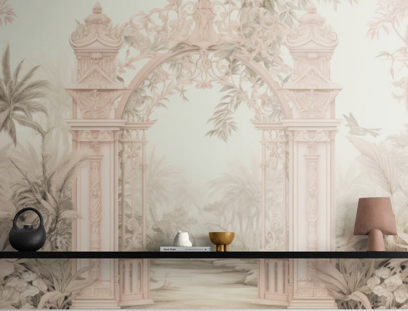 Papier Peint Vintage - Arche Tropicale