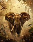 Papier Peint Animaux - Eléphant Dans La Jungle