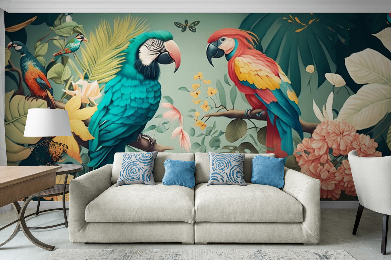 Animal Wallpaper - Parrots in the Jungle