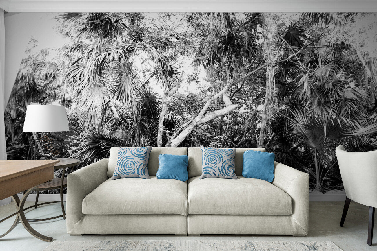 Black and White Wallpaper - Contrasting Jungle