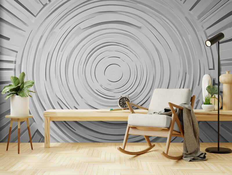 Papier Peint Art & Déco - Spirale Blanche