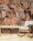 Papier Peint Nature - Feuillage Marron